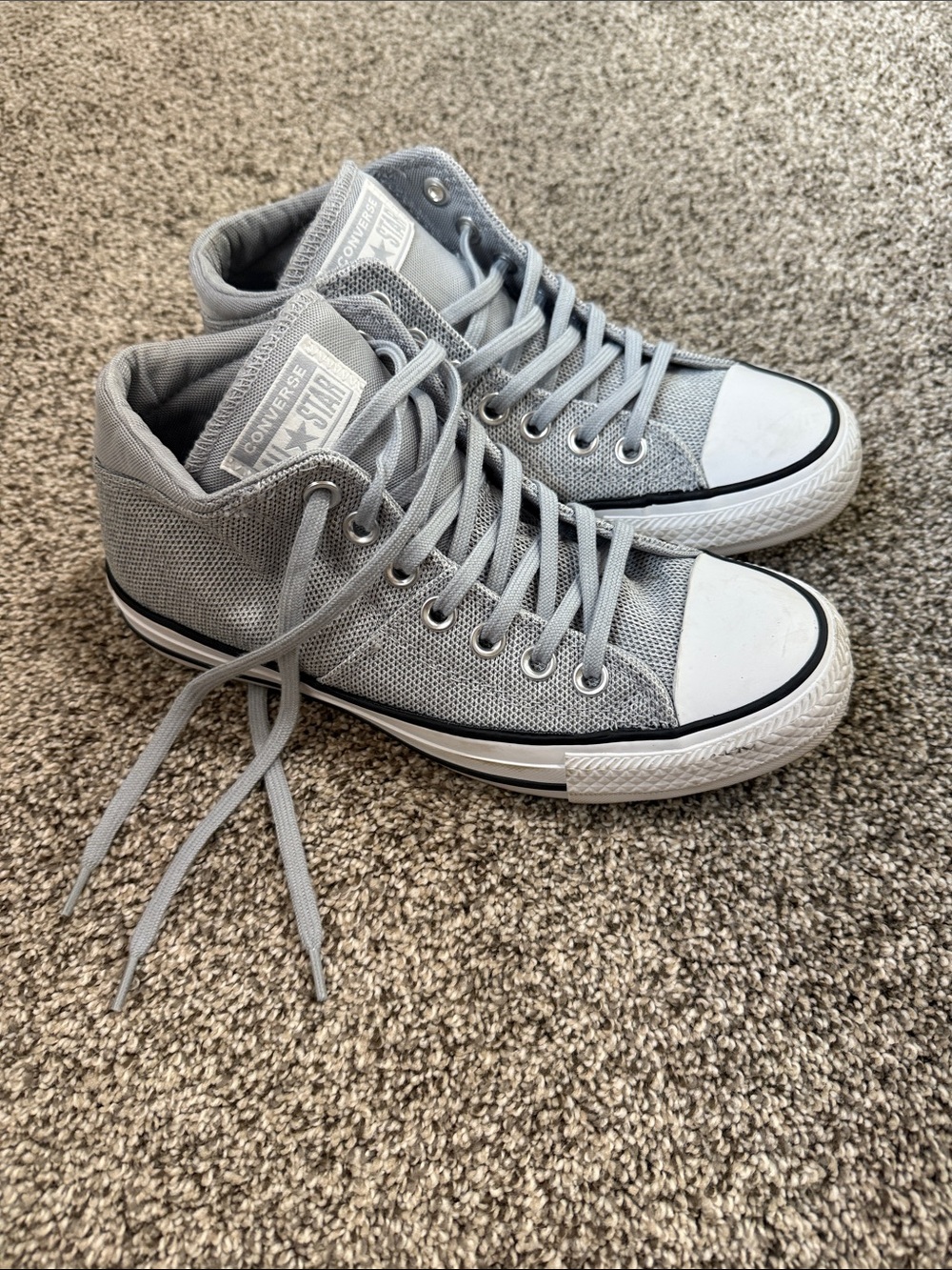 Converse Women’s Gray High-Top Canvas Sneakers